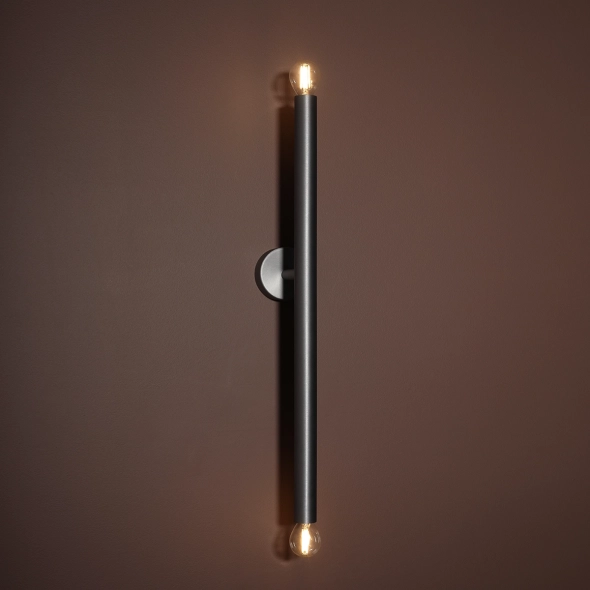 Minimalistyczna lampa ścienna TUBO WALL SHORT STEEL