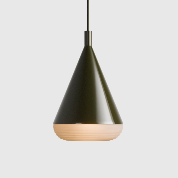 Mała lampa wisząca wysoka TORO BUTELKOWA ZIELEŃ proj. Kabo&Pydo (ø18)