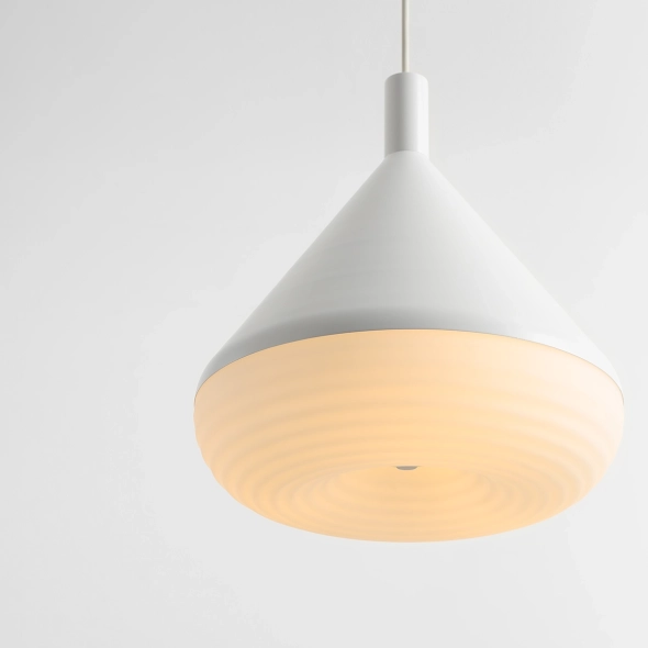 Large TORO OFF WHITE pendant lamp by Kabo&Pydo (ø28)