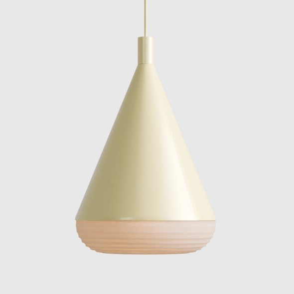 Duża lampa wisząca wysoka TORO MASEŁKOWY ŻÓŁTY proj. Kabo&Pydo (ø28)