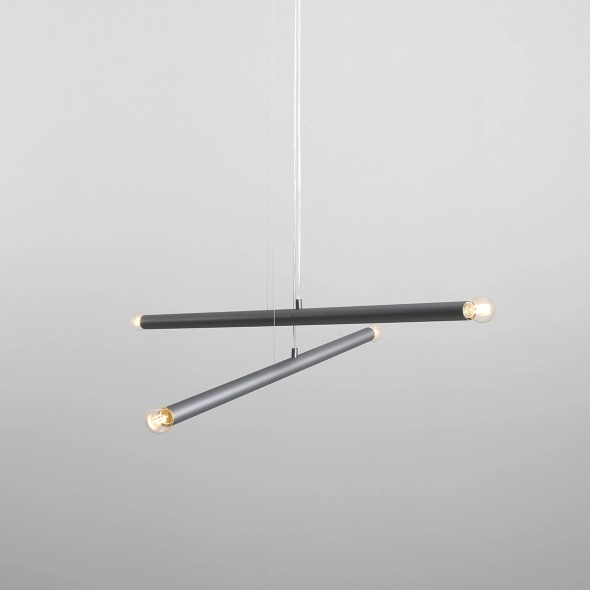 Minimalistyczna lampa wisząca TUBO 4 STEEL