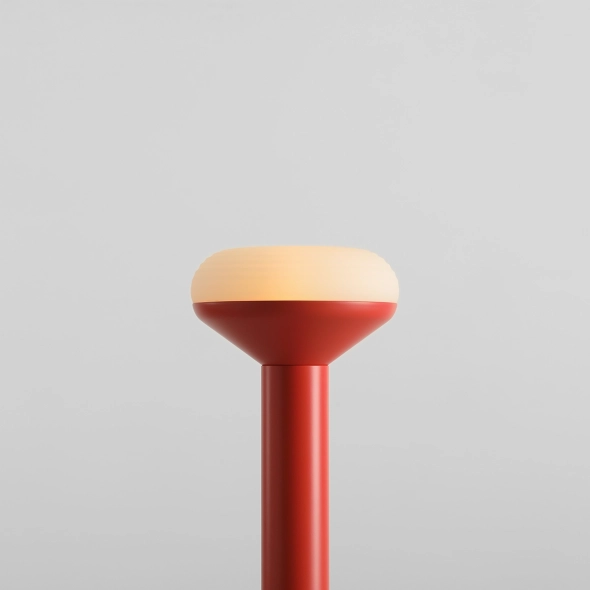 Minimalist TORO FLOOR CORAL RED floor lamp, designed by Kabo&Pydo