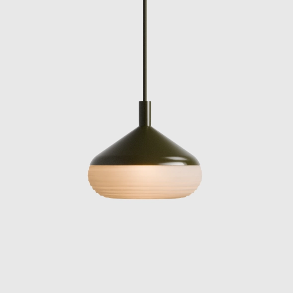 Mała lampa wisząca niska TORO BUTELKOWA ZIELEŃ proj. Kabo&Pydo (ø18)