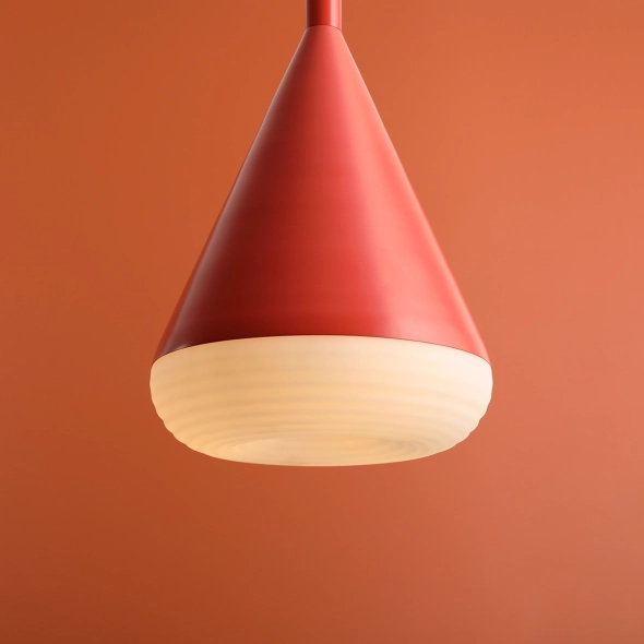 Very large TORO CORAL RED pendant lamp by Kabo&Pydo (ø28)