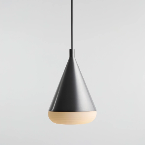 Lampada a sospensione TORO L grande, acciaio grezzo, design di Kabo&Pydo (ø18)