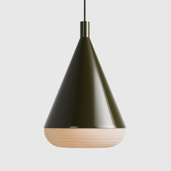 Duża lampa wisząca wysoka TORO BUTELKOWA ZIELEŃ proj. Kabo&Pydo (ø28)