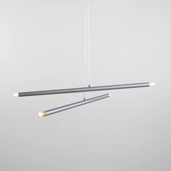 Minimalistyczna lampa wisząca TUBO 4 STEEL