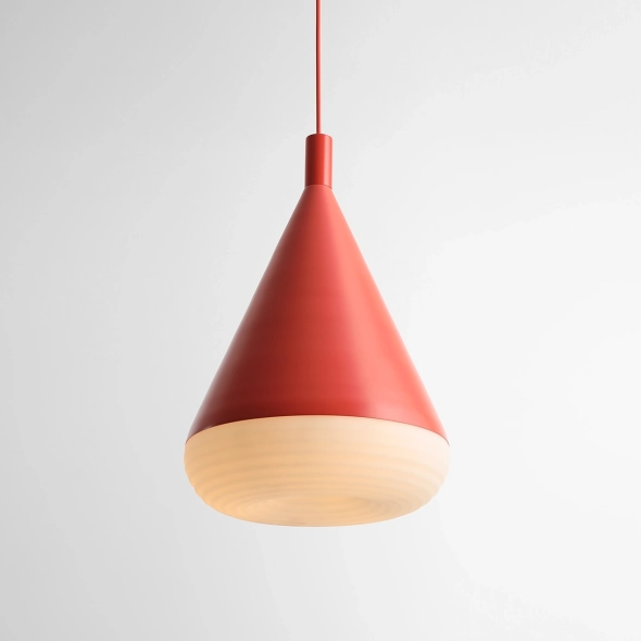 Very large TORO CORAL RED pendant lamp by Kabo&Pydo (ø28)