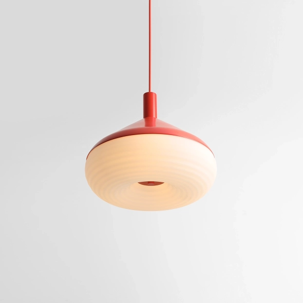 Szeroka lampa wisząca TORO CORAL RED proj. Kabo&Pydo (ø28)
