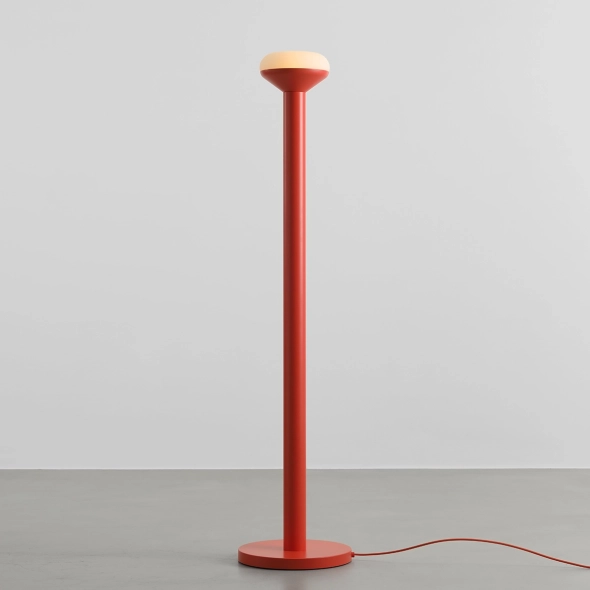 Minimalist TORO FLOOR CORAL RED floor lamp, designed by Kabo&Pydo