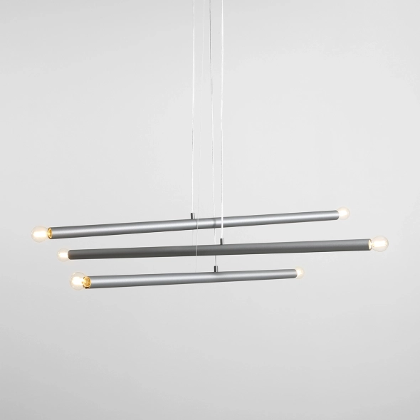 Minimalistyczna lampa wisząca TUBO 6 STEEL