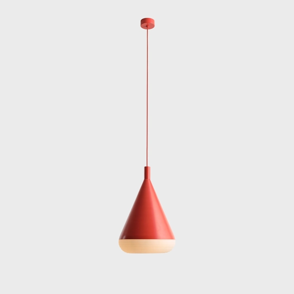 Very large TORO CORAL RED pendant lamp by Kabo&Pydo (ø28)
