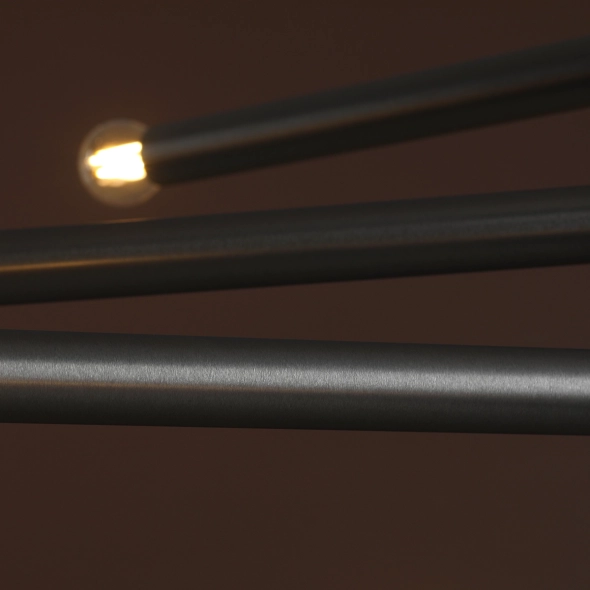 Minimalistyczna lampa wisząca TUBO 10 STEEL