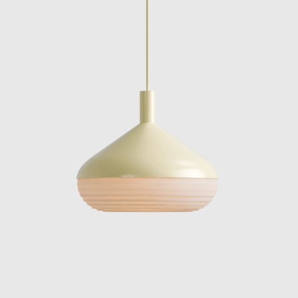 Duża lampa wisząca niska TORO MASEŁKOWY ŻÓŁTY proj. Kabo&Pydo (ø28)