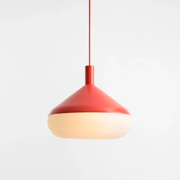 Szeroka lampa wisząca TORO CORAL RED proj. Kabo&Pydo (ø28)