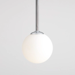 Minimalistische, silberne Leuchte PINNE 1 MEDIUM CHROME