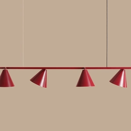 Lampada a sospensione moderna bordeaux con paralumi regolabili FORM 4 RED WINE