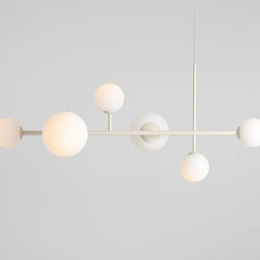 Pendelleuchte in Cremefarbe DIONE 6 CREAM