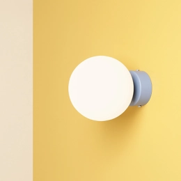 Blaue Wand- oder Deckenleuchte BALL WALL DUSTY BLUE (14cm)