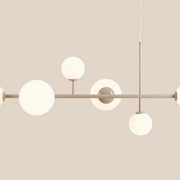 Pendelleuchte für Wohnzimmer DIONE 6 BEIGE