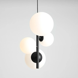 Striking pendant lamp BLOOM 4 BLACK