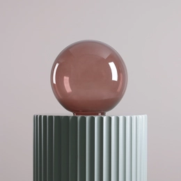 Glas, transparenter Schirm in Schokoladenrosa 20 SCHOKOLADEN KREM