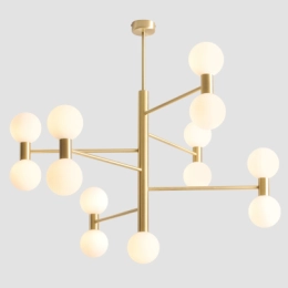 Lampa sufitowa ze szczotkowanego mosiądzu FLARE 13 BRASS