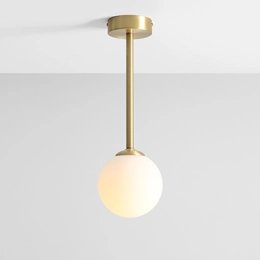 Minimalistische Messing-Deckenleuchte PINNE 1 SHORT BRASS