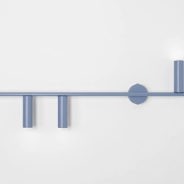 Minimalistische Wandleuchte TREVO 3 DUSTY BLUE (links)