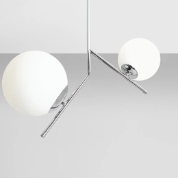 Nowoczesny podwójny plafon GALLIA 2 CHROME